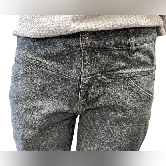 Roots High Waisted Baggy Black Wash Jeans Size 4 - Picture 2 of 11